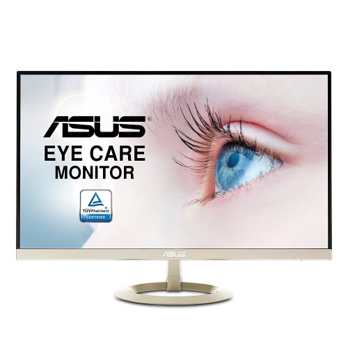 Monitor ASUS VZ27AQ Eye Care Monitor - 27 inch WQHD (2560x1440), IPS, Ultra-slim, Frameless, Flicker Free, Blue Light Filter, Gold